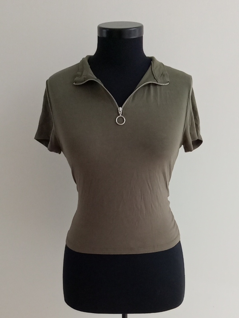 Splash Olive Short-Sleeve Half-Zip Polo
